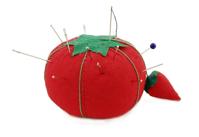 pincushion, tomato, needles, sewing, sew, pin, cushion, repair, stitch, fashion, handmade, tailoring, crafts, needlework, pincushion, pincushion, pincushion, pincushion, pincushion